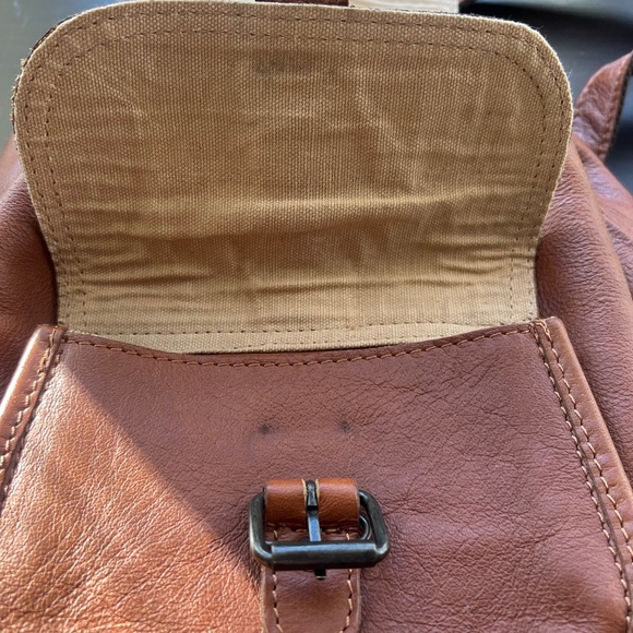 Paul Marius Leather Backpack, Lebaroudeur, Light Brown main image 8